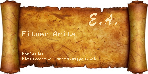 Eitner Arita névjegykártya